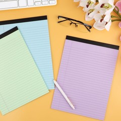 Colored Legal Pads, 3 Pack Writing Pads 8.5 x 11 inch, 3Pcs-8.5*11in, White