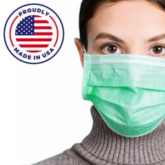 MADE IN USA Face Mask Mouth 50 PCS & Nose Protector Respirator Masks with Filter