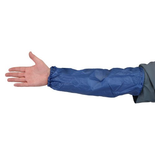 8 Mil Vinyl 18 inch, Chemical Resistant Sleeve, Protective Clothing, Blue