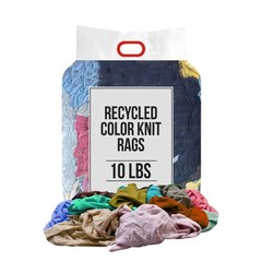 Pallet of Color Knit T-Shirt Wiping Rags – 1000 lbs.- 100×10 Bags- Multipurpose