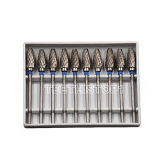 10x Dental Burs Acrylic Polisher Drills Burrs Tungsten Carbide Steel 2.35*6mm F6