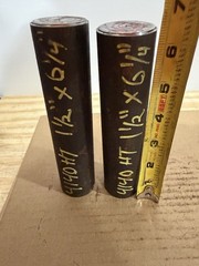 4140 Hot Rolled Steel Bar Round Stock Heat Treated 1 1/2” OD x ~ 6 1/4” Lot of 2