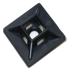 100 PCS 4 Way Cable Wire Tie Mount Base 3/4″ Black Secure Adhesive Back Glue
