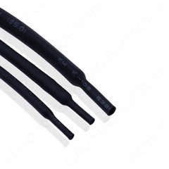 5M Heat Shrink Tubing Tube Black 1mm 2mm 3mm 4mm 5mm 8mm 10mm 1- 12mm 2:1