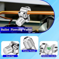 2 Set BPV-31 Refrigerator Puncture Valve Line Tap Piercing Valve for HVAC A/C US
