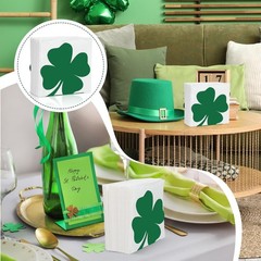 St. Patrick’s Day Napkin Holder for Tables Green Standard, Shamrock B