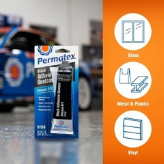 Permatex 81158 Black Silicone Adhesive Sealant 3 oz Tube Pack of 1