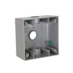 NEW BELL 5341-0 Weatherproof Outlet Box With Lugs, Die Cast Aluminum, 32 cu-in