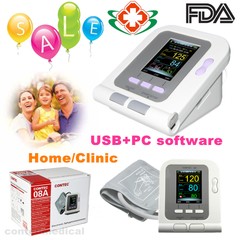 FDA&CE CONTEC08A Digital Upper Arm Blood Pressure Monitor Adult BP cuff+Software
