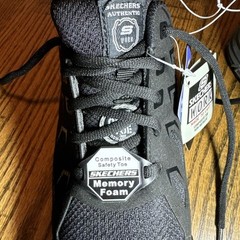 SKECHERS WORK 7.5 Wide Steel Toe Memory Foam Air Cooled Slip On Safety Sneakers