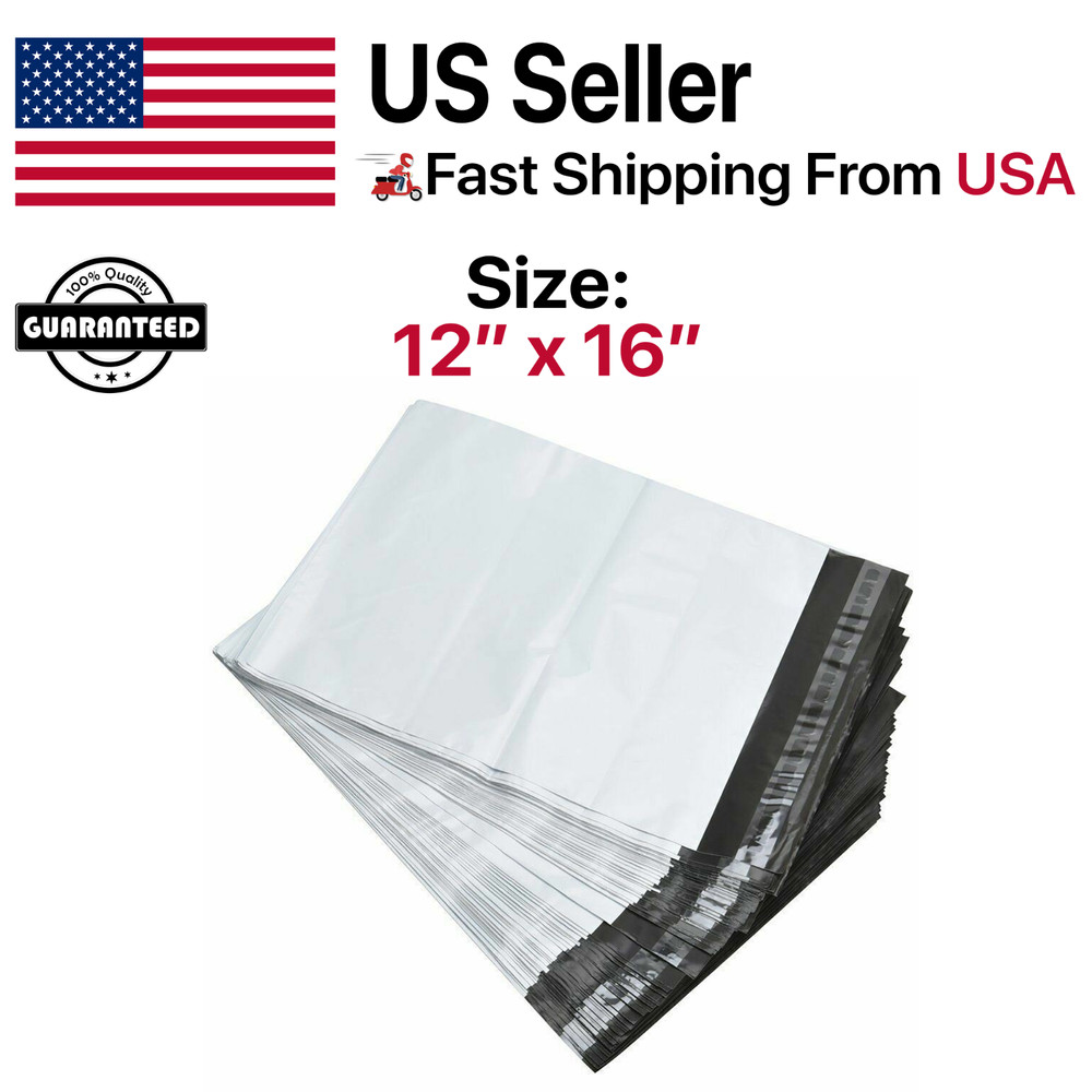 12″ x 16″ POLY MAILERS SHIPPING ENVELOPES PLASTIC SELF SEALING MAILING BAGS