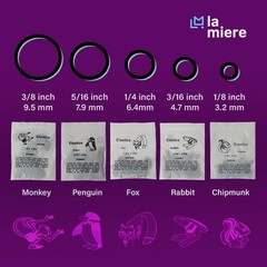 LA MIERE Non latex 100P Black Orthodontic Elastics Dental Rubber 1/4″, black