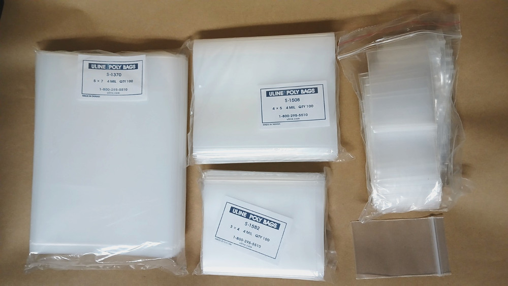 (Lot 100 pcs each size) 4 Mil Clear Poly Bags Flat Top Open 2×3, 3×4, 4×5, 5×7