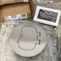 NEW Carlon E97SS Duplex/GFCI Round Floor Box Cover Kit, Stainless Steel