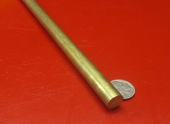 385 Brass Rod 1/2″ (.500″) Diameter x 4 Foot Length