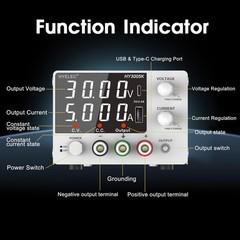 Variable DC Power Supply, 0-30V 0-5A, Bench Power Supply with Encoder Knob, 4…