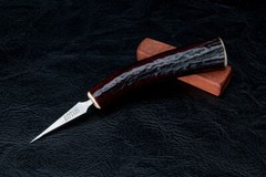 Kotoh Knife Works 5.38″ Kotoh-I Ice Pick Stag Horn Handle w/ Wood Sheath