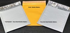 Choose QTY of Tuff, Kraft, or Poly | Padded Bubble Mailers Shipping Envelopes