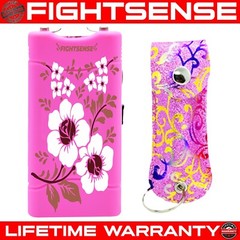 Mini Stun Gun and Pepper Spray for Self Defense -Extremely Powerful Pink