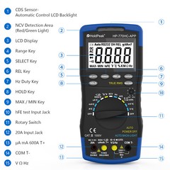 Digital Multimeter AC/DC Current Voltage Autorange TRMS Amp Ohm Meter 6000Counts