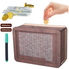 Cash Vault Wooden Savings Box – Wooden Cash Saver Money Box