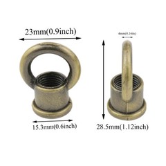 Meuey Lyot Light Fixture Hooks Ring Nut Lifting Ring Nut Eye Nuts Lamp Nut M1…
