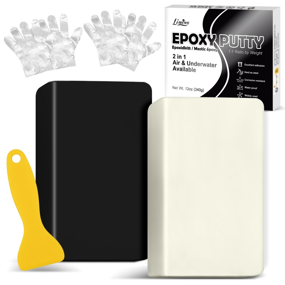Epoxy Putty – 12oz Fast Repair Multipurpose Clay, Strong Adhesion 12oz, Black