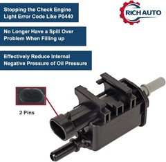 RICH Vapor Canister Purge Valve for 2004-2020 Chevy GMC Replaces 214-1680 911-03