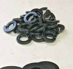 (100) 1/4” & 6mm Lock Washers Black Oxide .250 Med Split BLACK 1/4 14 M6 6mm