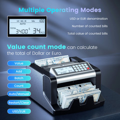 Aneken k08 Money Counter Machine with Value Count, UV IR MG DD Counterfeit
