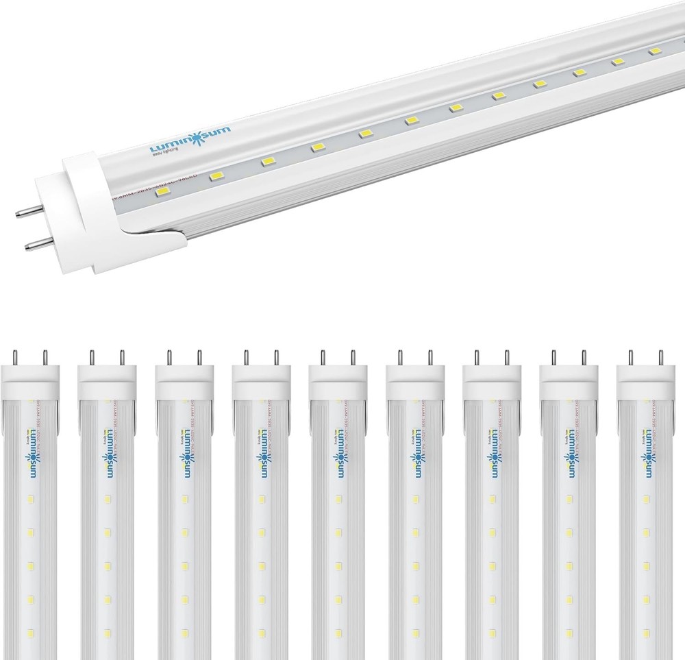 T8 LED Tube Light Bulbs 4 Foot 20W 40W Equivalent, 5000K Daylight 2000LM, T8 T10