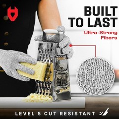 Cut Resistant Gloves Food Grade — 100% Food Safe — Level 5 Meat Cutting Glove…