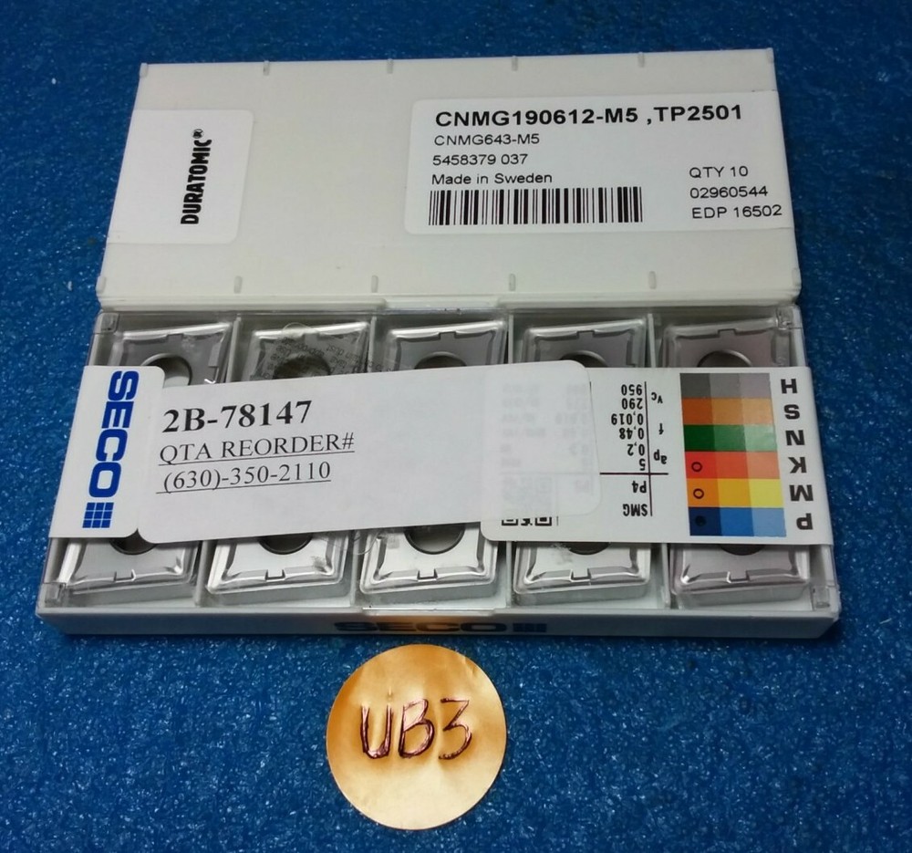 SECO CNMG190612-M5 TP2501 CARBIDE INSERTS 10 PCS