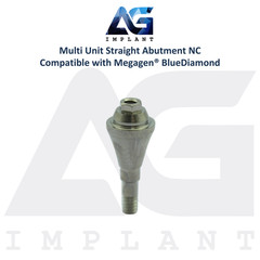 10 Straight Multi Unit Prosthetic NC X-FIT Megagen® BlueDiamond Compatible 4.8mm