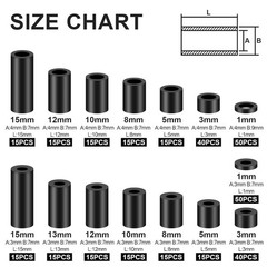 Spacers Nylon Spacer Plastic Spacers Assortment Kit 345 Pcs 345pcs