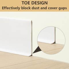 Vinyl Wall Base Baseboard Molding Trim 4″x 20FT Flexible Self Adhesive White