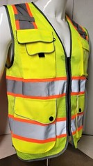 FX High Visibility Reflective BLACK OR BLUE Safety Vest w/ ID pocket FXSV8-BK