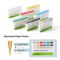 AZDENT Dental Gutta Percha Points Absorbent Paper Points Taper Endodontic Root