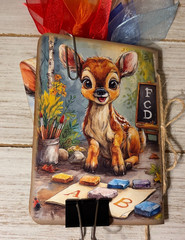 Junk Journal Handmade Booklet Book Vintage “School Days” Pockets, Ephemera