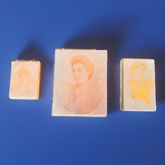Vintage Portrait Printing Blocks Lot 3 Women Letterpress Printer Cuts Zinc