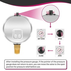 GOATACURA 0-100psi/kpa Lead-Free Glycerin Filled Pressure Gauge,