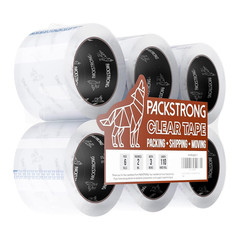 Industrial Grade Clear Packing Tape 6 Rolls – 110 Yards per Roll – 3″ Wide X 2.0