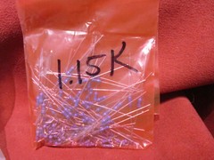 Lot of Resisters Bagged and Prepped for Install with Various values