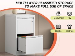 Metal 2 Drawer File Cabinet with Lock Storage 2 Drawer Filing Cabinet Vertical