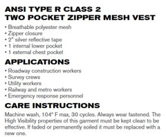 LOT OF 83 PIP Class 2 Mesh Vest Zipper High Visibility Pockets M L 2X 3X 4X