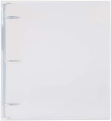 2-Pack 1.5 Inch Plastic 3-Ring Binders Clear Letter Size Durable Waterproof