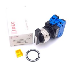 IDEC HW4S-3LF20 Selector Switch, 3-Position, Maintained, 2 NO, ø22mm Mounting
