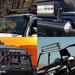 Side Brackets, LEDOPPO Light Bar Mounting Brackets Kit – Universal Straight &…
