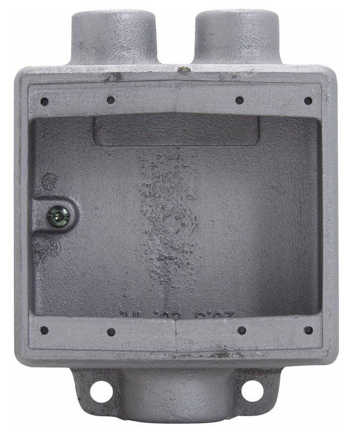 Crouse-Hinds FSD212, Cast Device Box, 3/4 To 1/2 Npt Iron Fs Bx Two Gng, 1 PC
