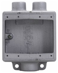 Crouse-Hinds FSD212, Cast Device Box, 3/4 To 1/2 Npt Iron Fs Bx Two Gng, 1 PC